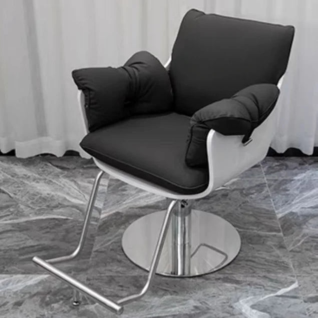 Modern Salon Styling Chair with Cushioned Armrests