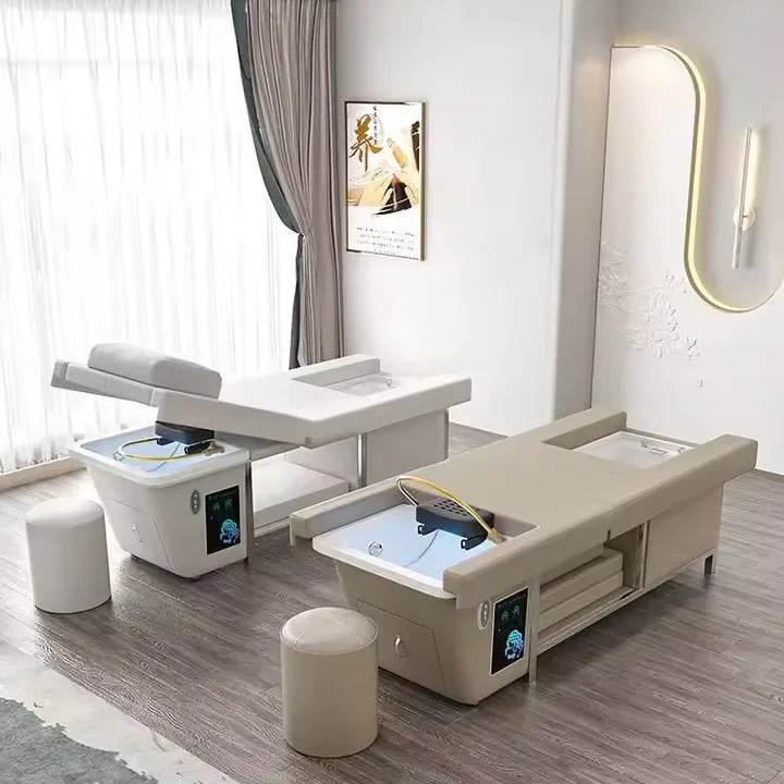 Electric Salon Shampoo Bed with Foot Bath