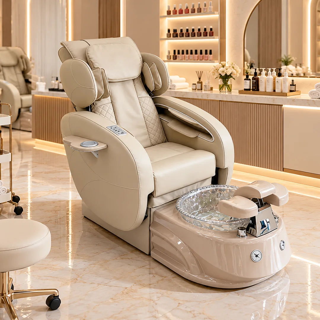 Salon Pedicure Chair with Cushioned Backrest