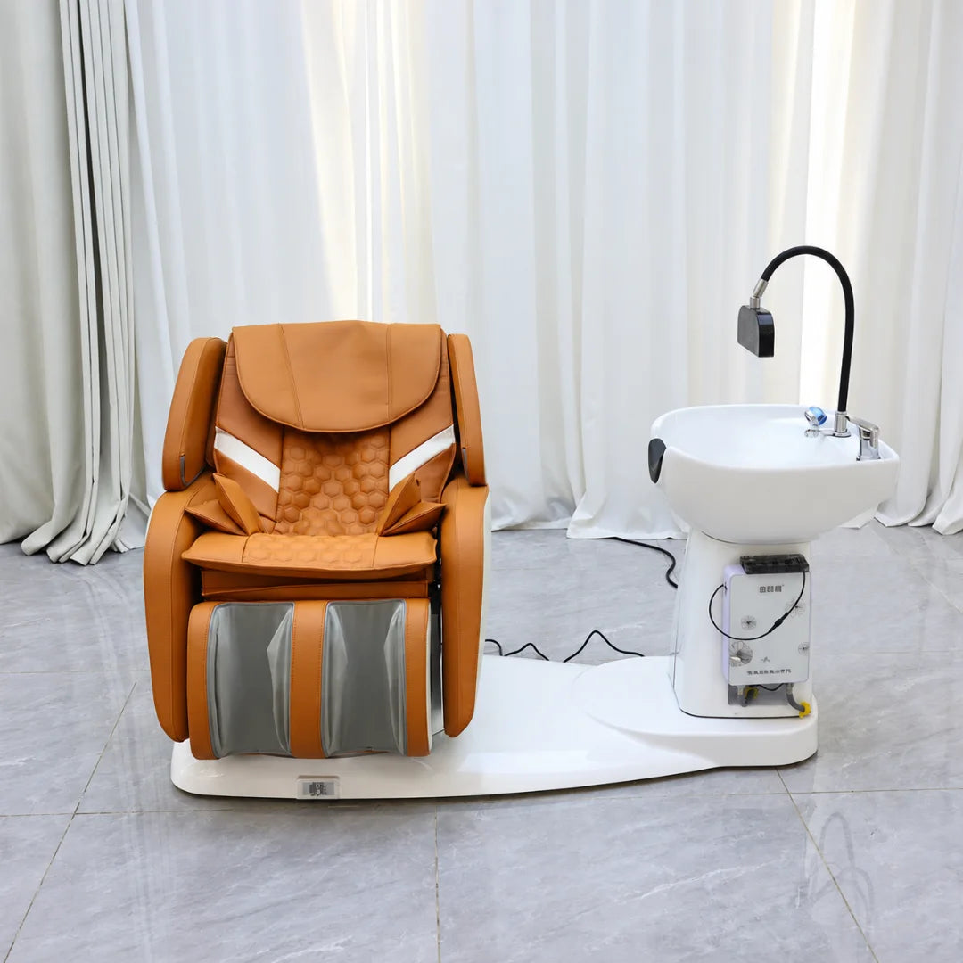 Salon Head Spa Shampoo Chair with Full-Body Massage