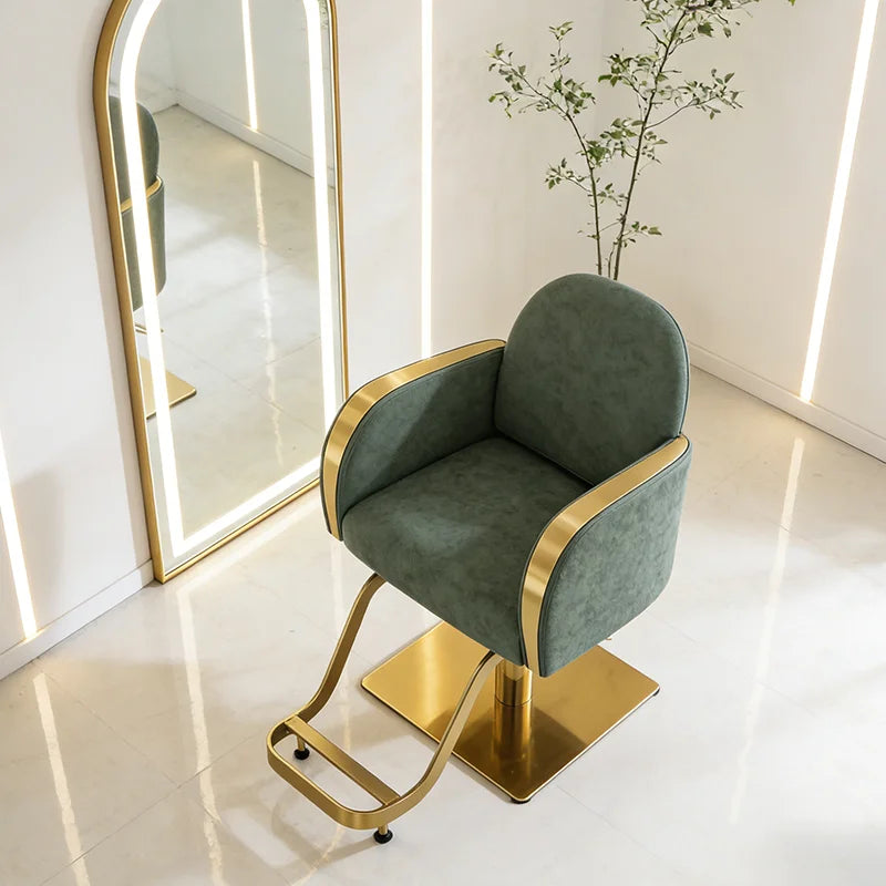 Luxury Gold Hydraulic Salon Styling Chair