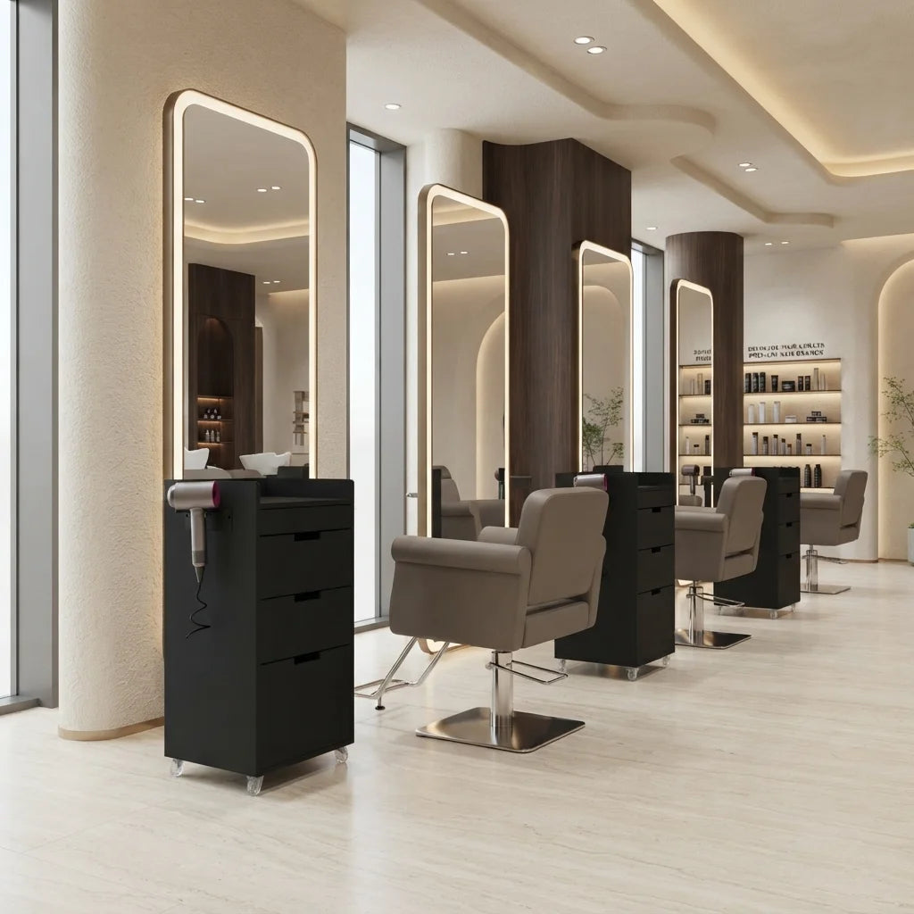 Tailored Salon Styling Unit with 3-Drawer Storage