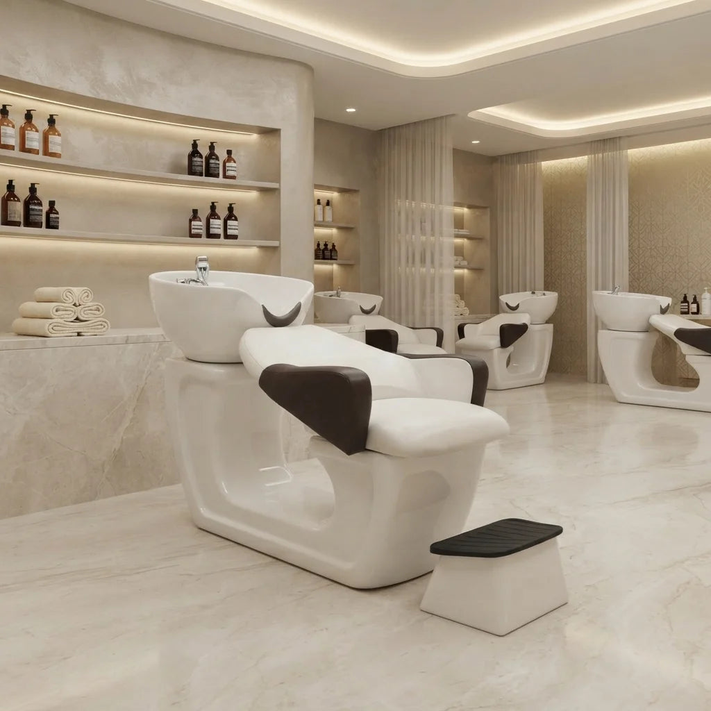 Comfort Backwash Chair with Integrated Basin