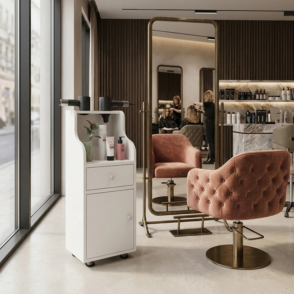 Salon Styling Trolley with Tool Holders