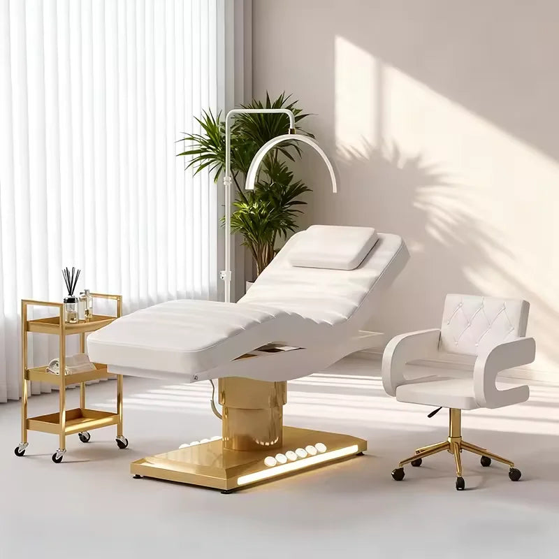 Electric Facial Treatment Bed with Adjustable Backrest