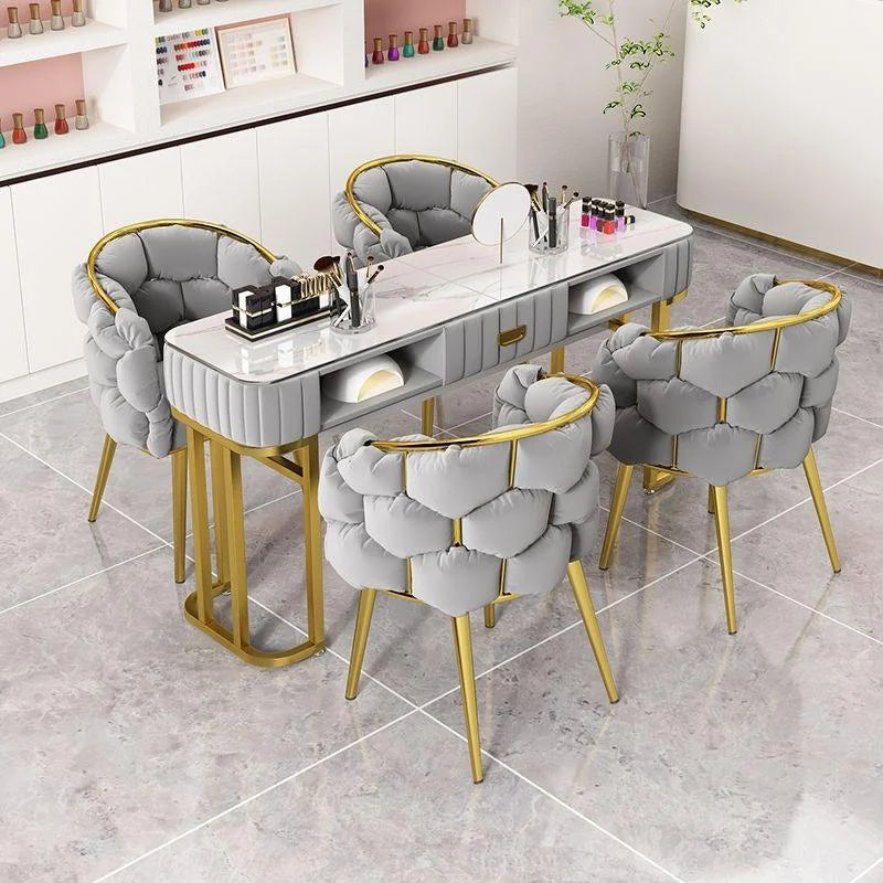 Bubble Tufted Cloud Upholstered Manicure Chair