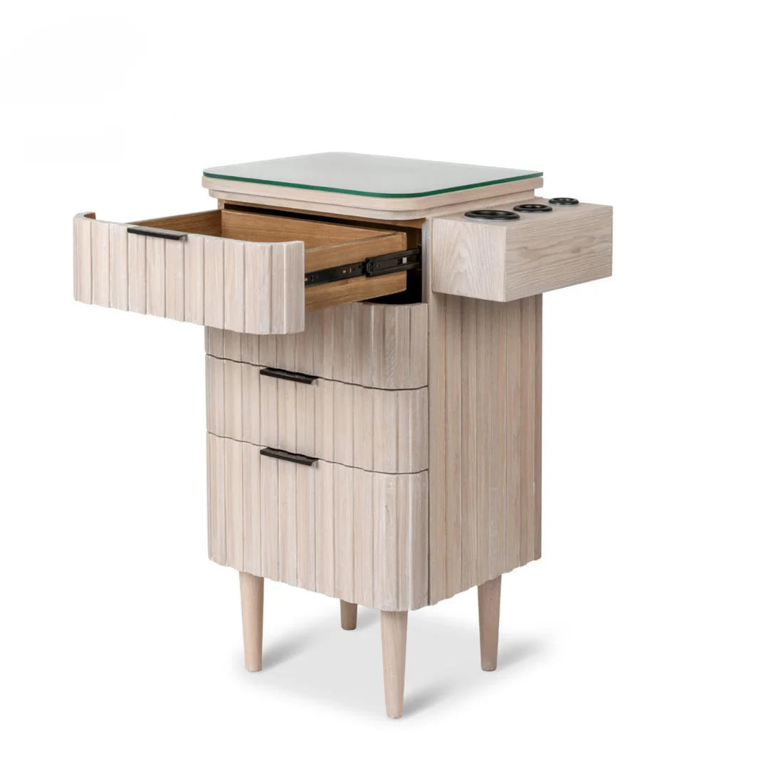 Modern Light Oak Salon Trolley