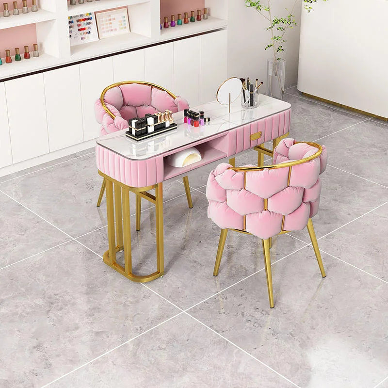 Bubble Tufted Cloud Upholstered Manicure Chair