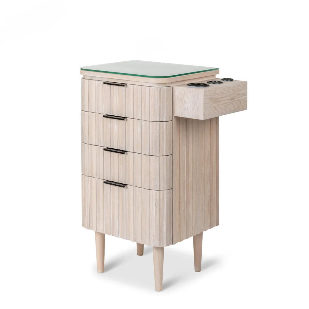 Modern Light Oak Salon Trolley