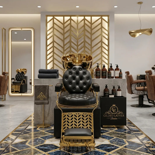 Luxury Gold Reclining Shampoo Station