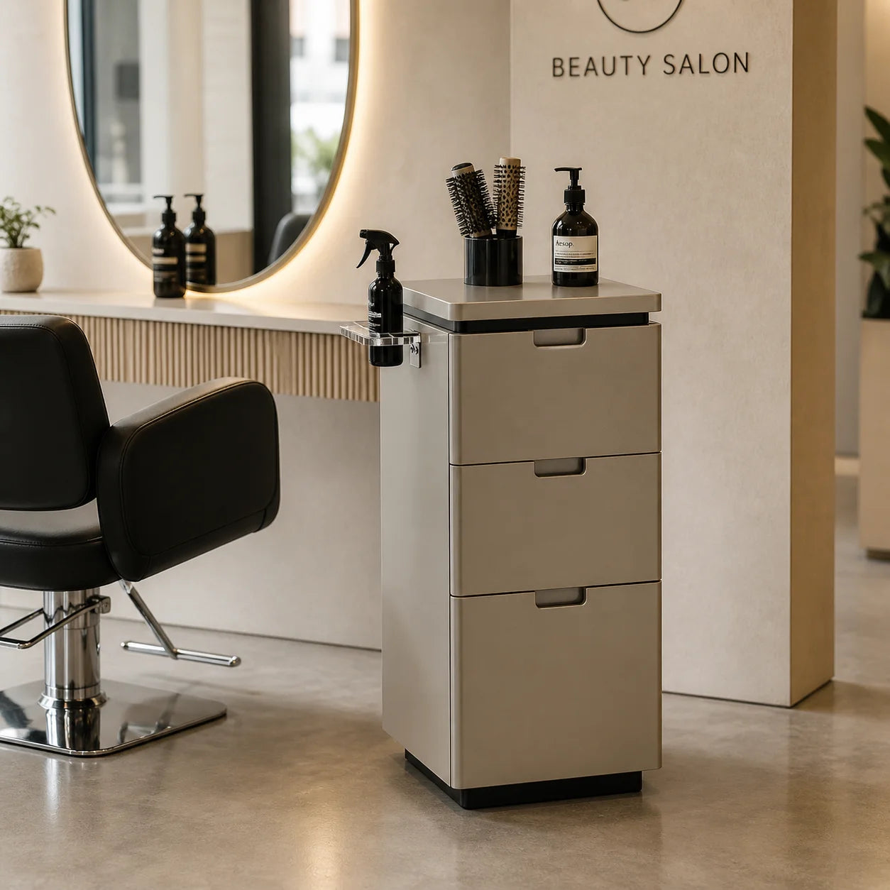 Modern 3-Drawer Salon Trolley