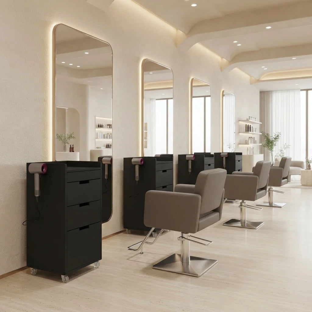 Tailored Salon Styling Unit with 3-Drawer Storage