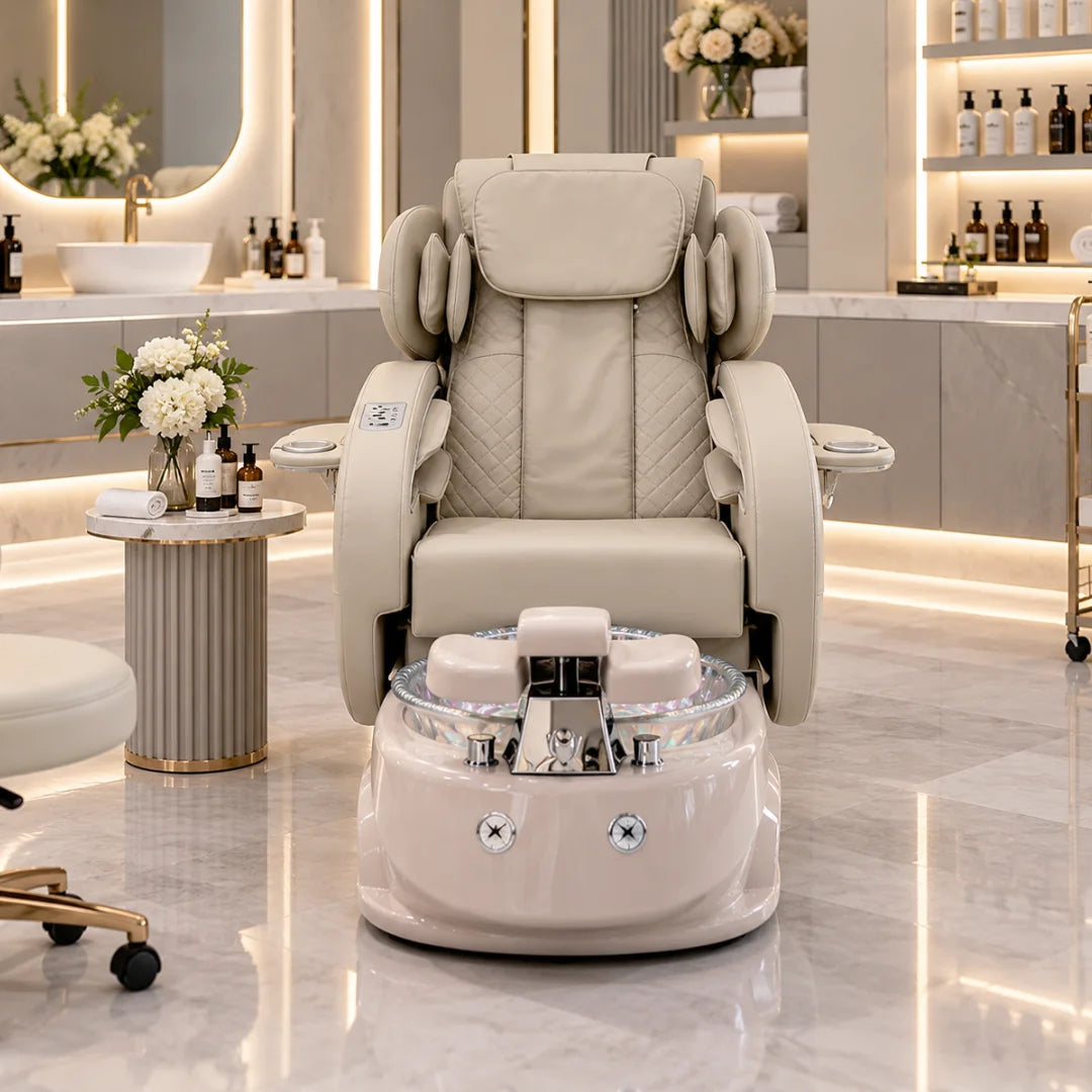 Salon Pedicure Chair with Cushioned Backrest