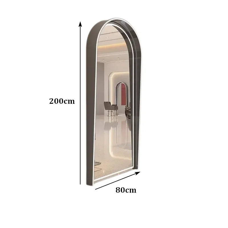 Freestanding Hair Salon Arched LED Mirror