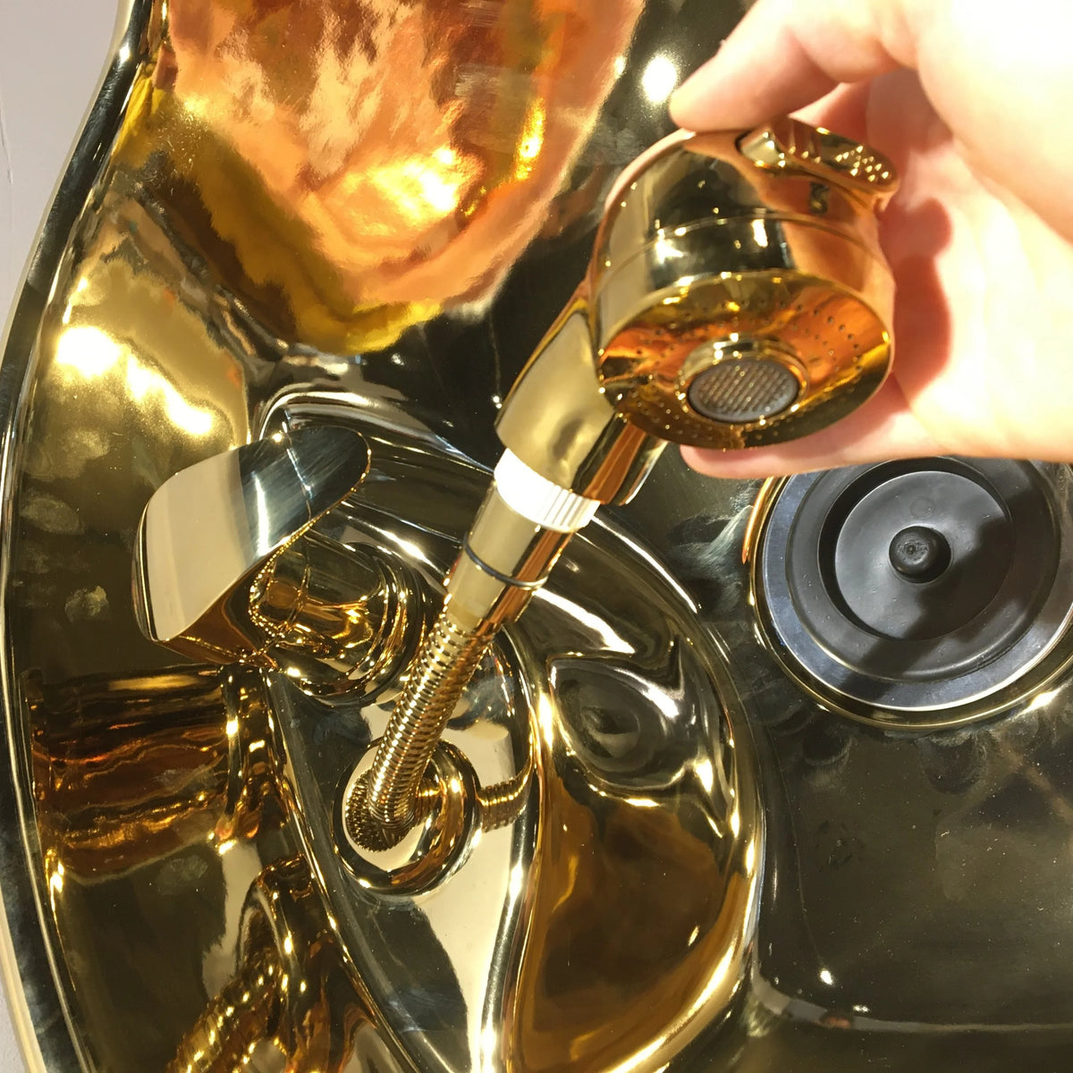 Luxury Gold Reclining Shampoo Station