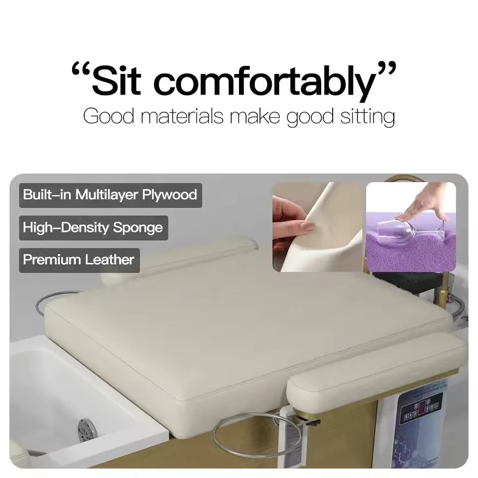 Electric Head Spa Shampoo Bed with Foot Bath