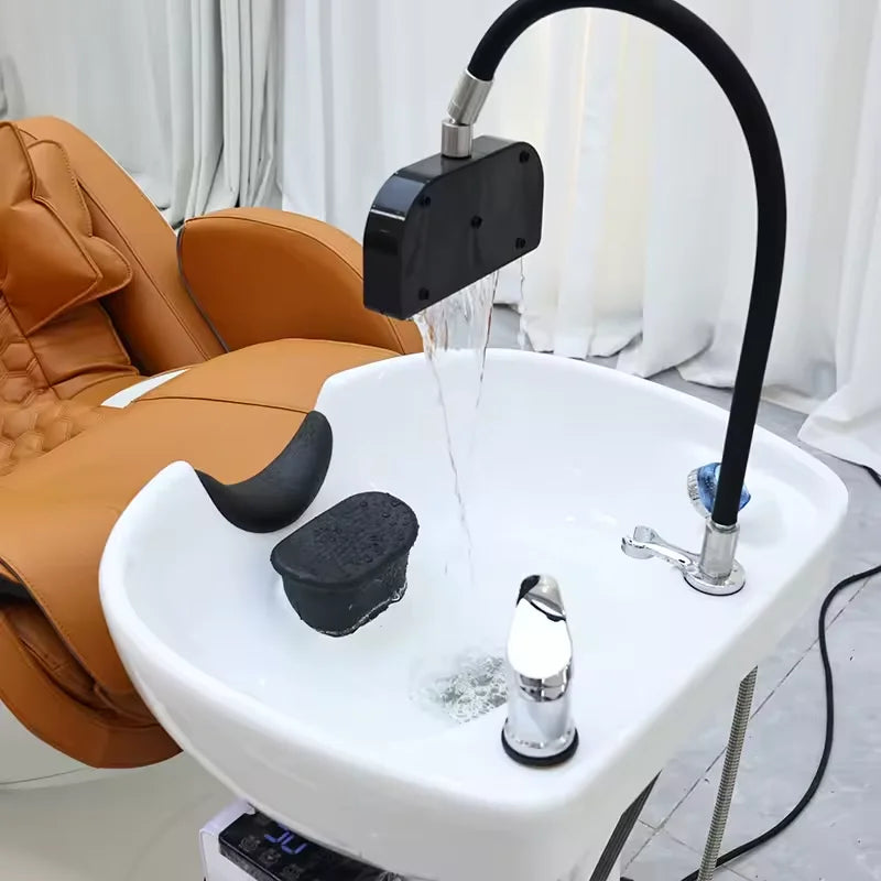 Salon Head Spa Shampoo Chair with Full-Body Massage