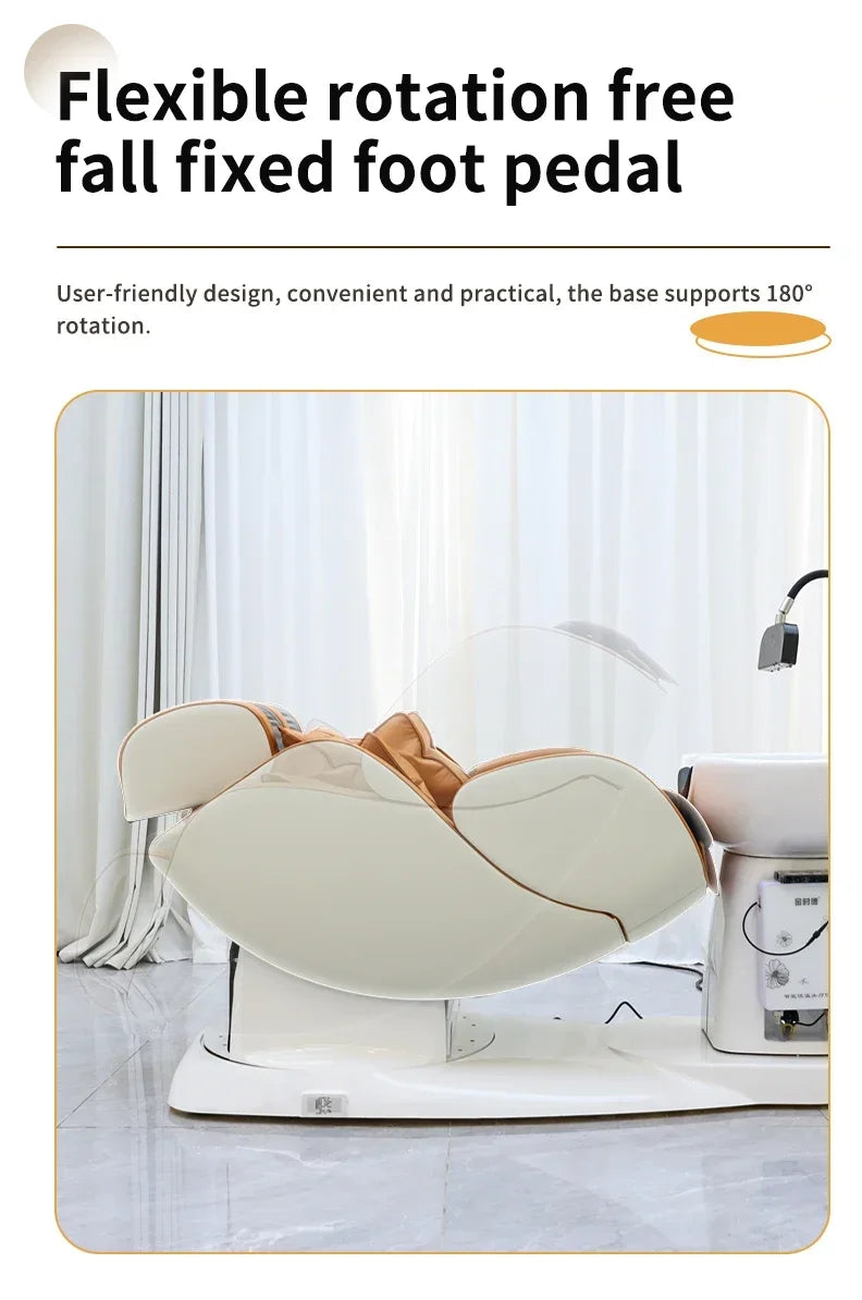 Salon Head Spa Shampoo Chair with Full-Body Massage