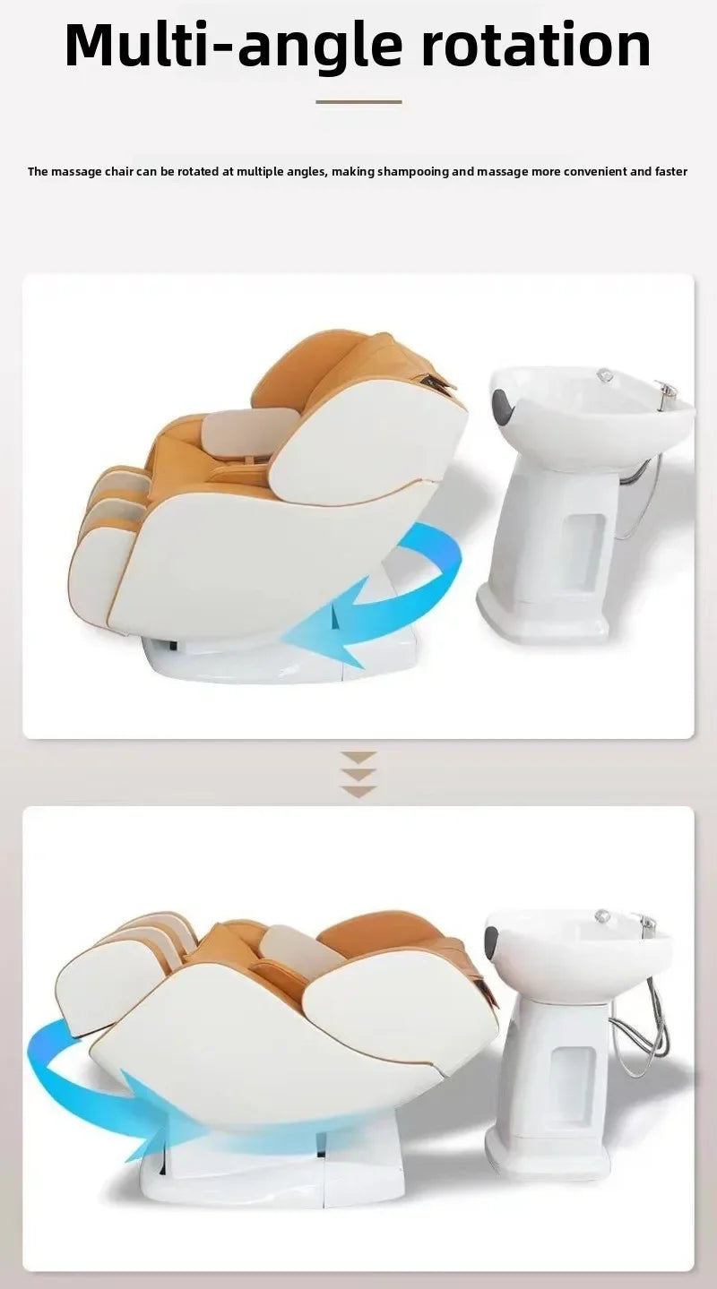 Salon Head Spa Shampoo Chair with Full-Body Massage