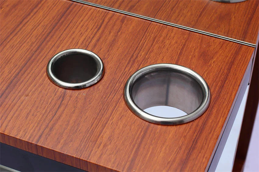 Modern Double-Sided Barber Styling Mirror with Integrated Storage