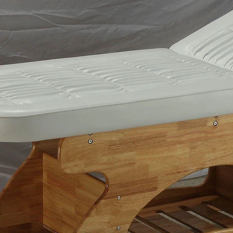 Spa Massage Bed with Natural Wood Base