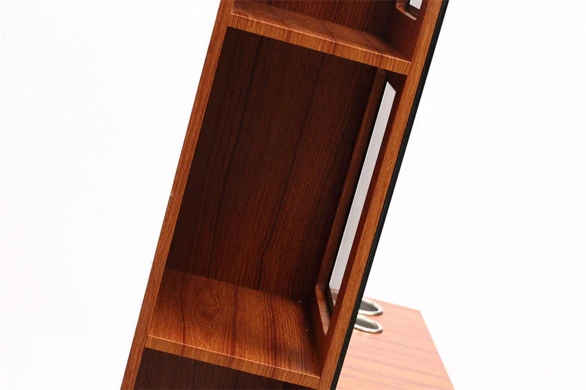 Modern Double-Sided Barber Styling Mirror with Integrated Storage