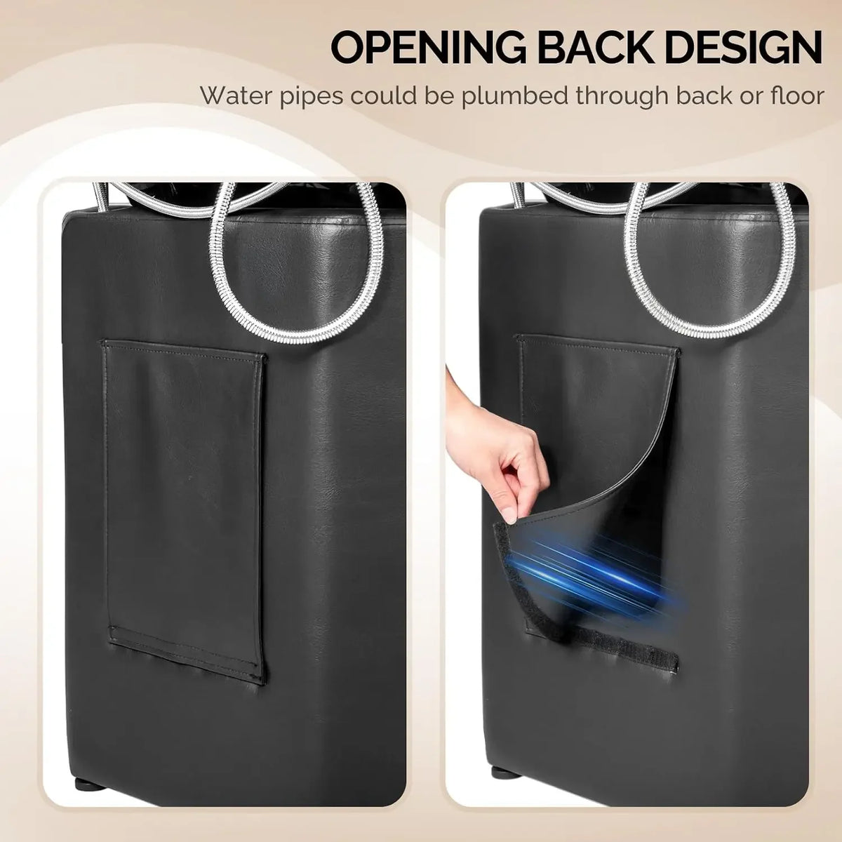 Hair Wash Chair with Integrated Shampoo Basin