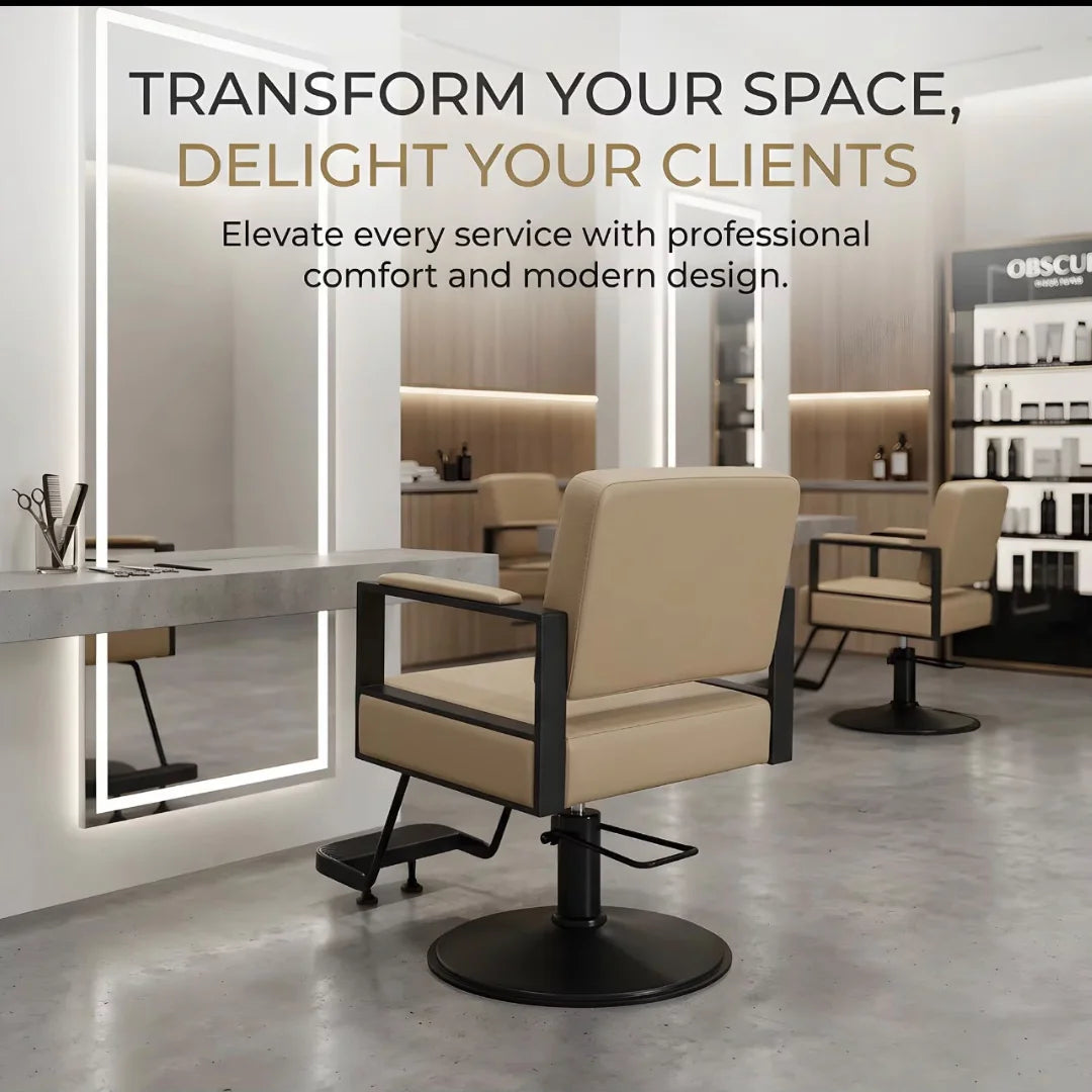 Hydraulic Hair Styling Chair with Padded Armrests