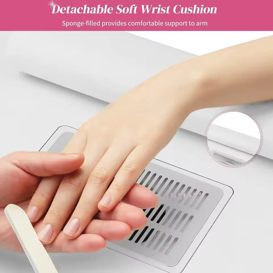 High-End Manicure Workstation with Dual Storage Cabinets