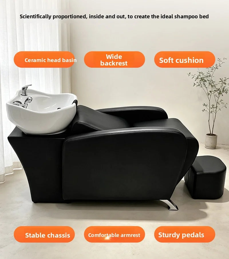 Salon Shampoo Chair with Matching Footstool