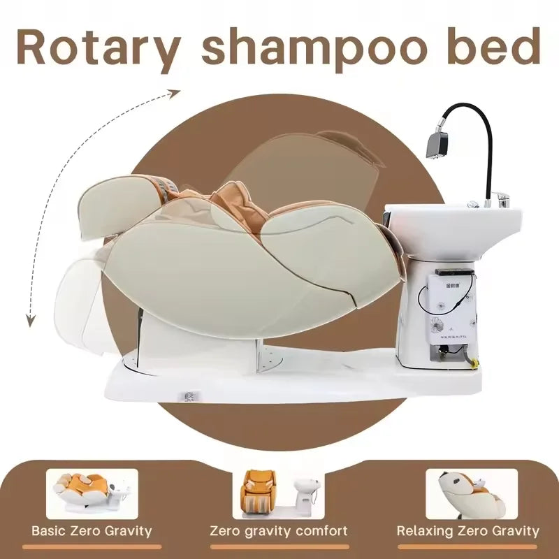 Salon Head Spa Shampoo Chair with Full-Body Massage