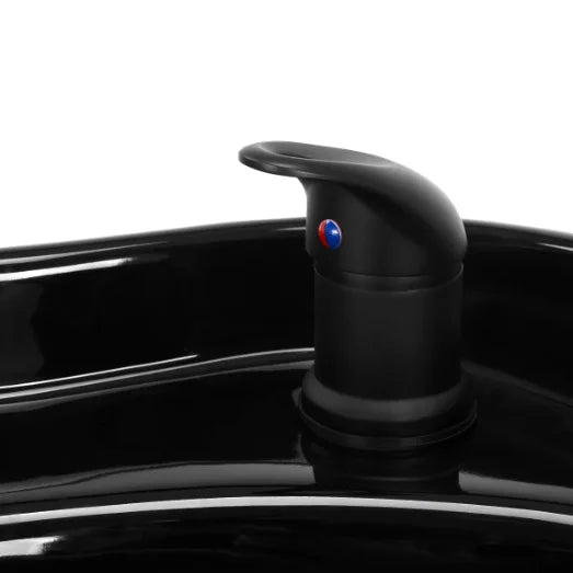 Salon Black Backwash Unit with Ceramic Shampoo Bowl