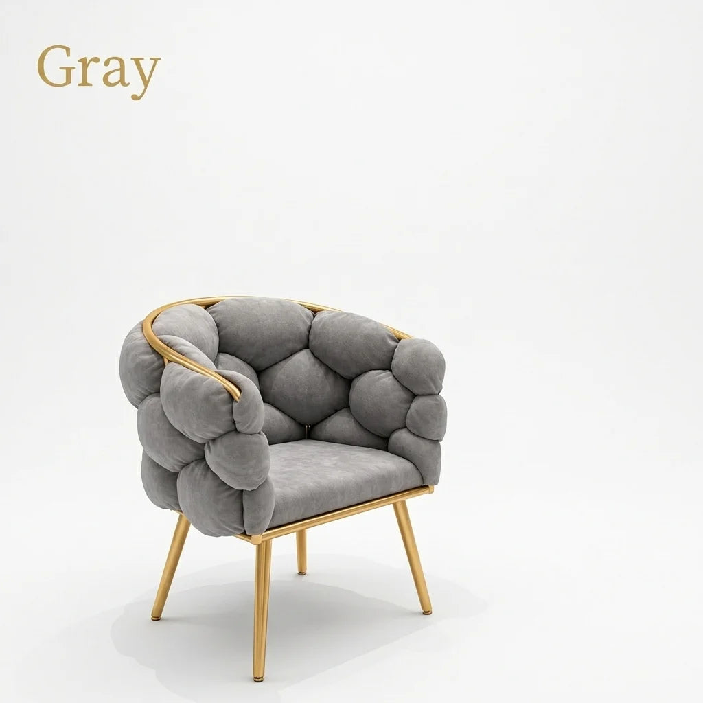 Bubble Tufted Cloud Upholstered Manicure Chair