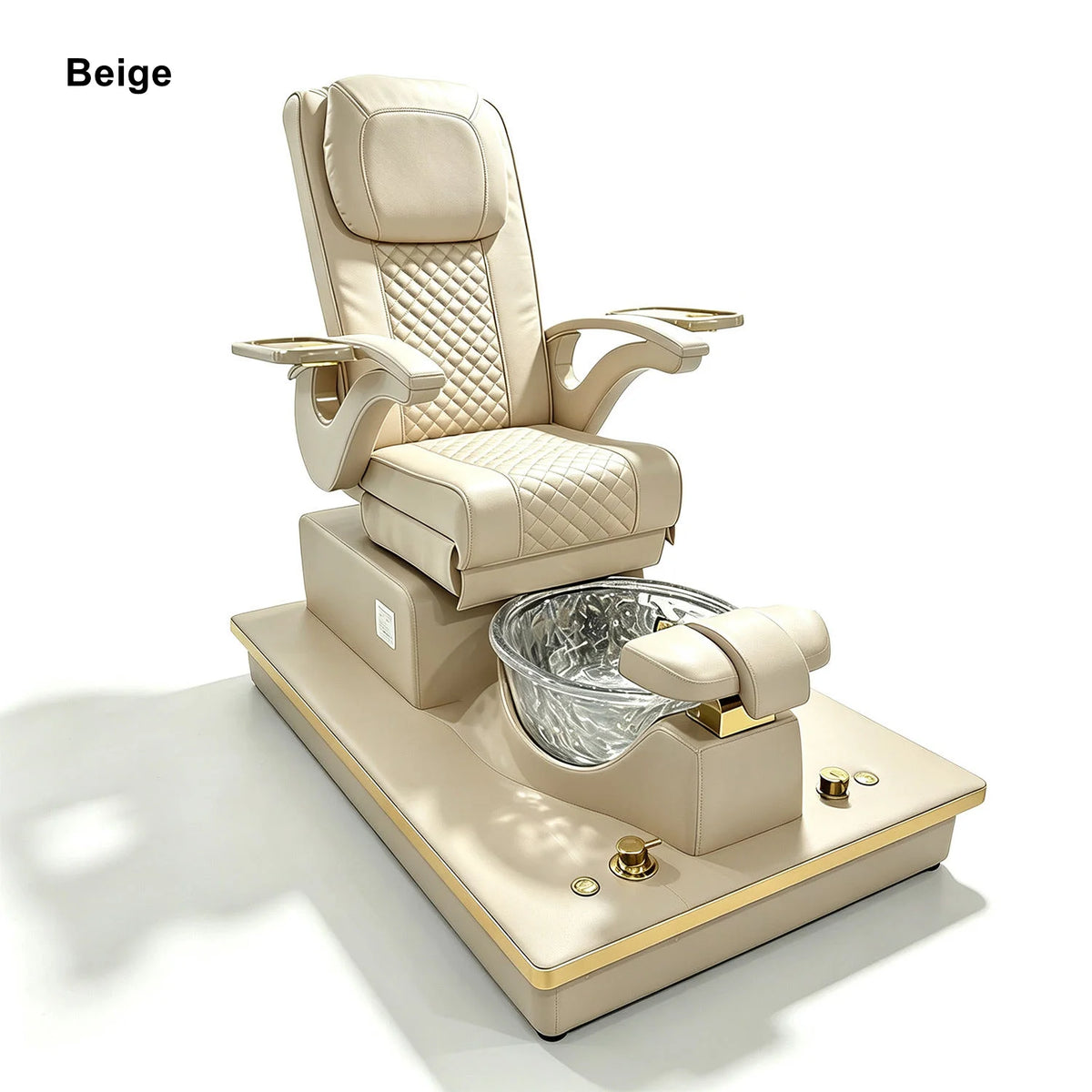 High-Back Pedicure Spa Chair with Foot Basin
