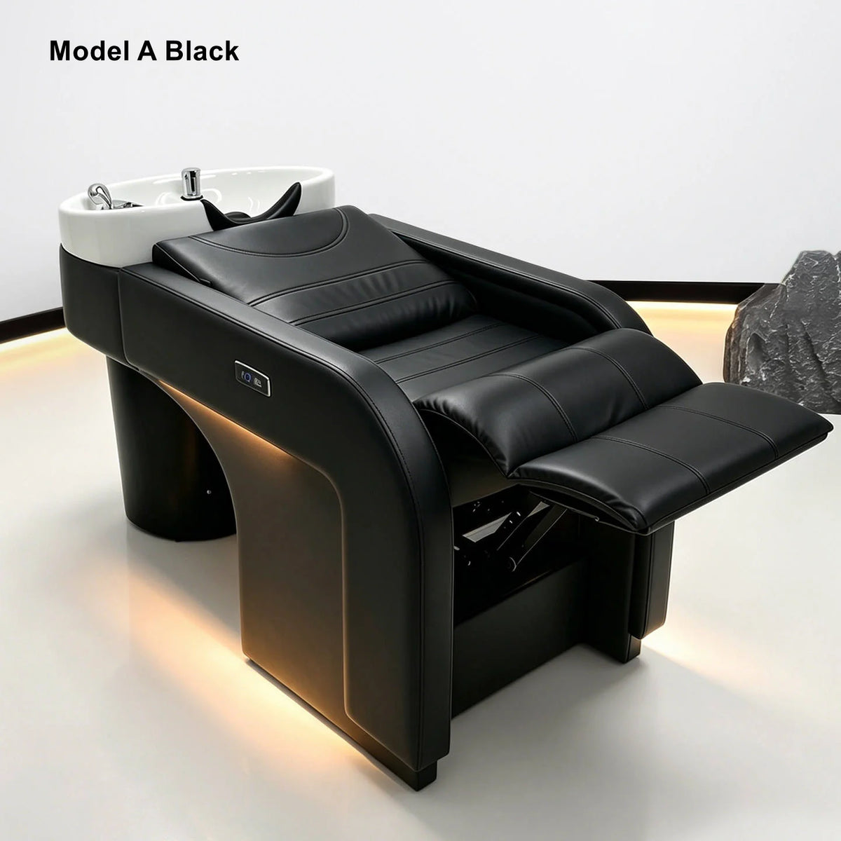 Reclining Salon Shampoo Chair with Integrated Basin