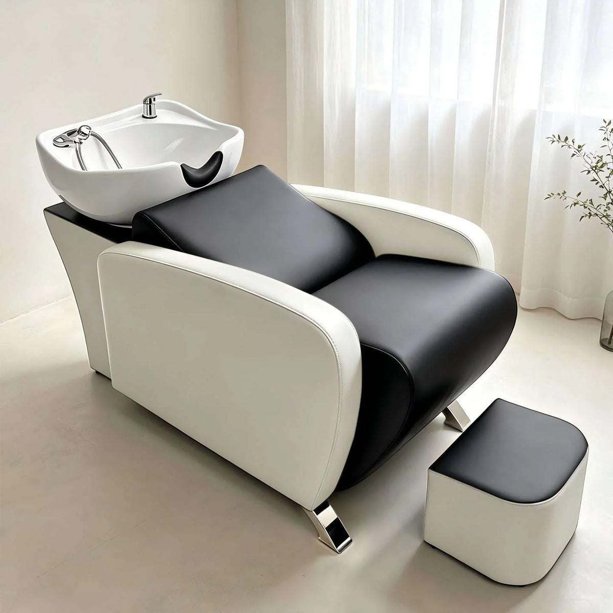 Salon Shampoo Chair with Matching Footstool