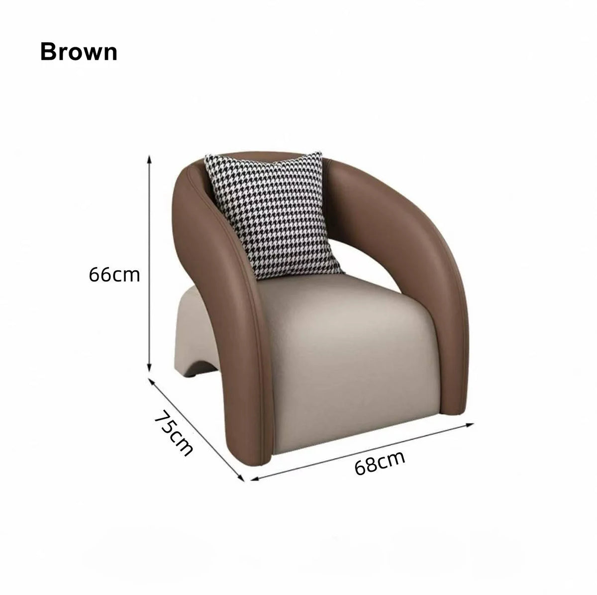 Two-Tone Reception Lounge Chair with Wraparound Backrest