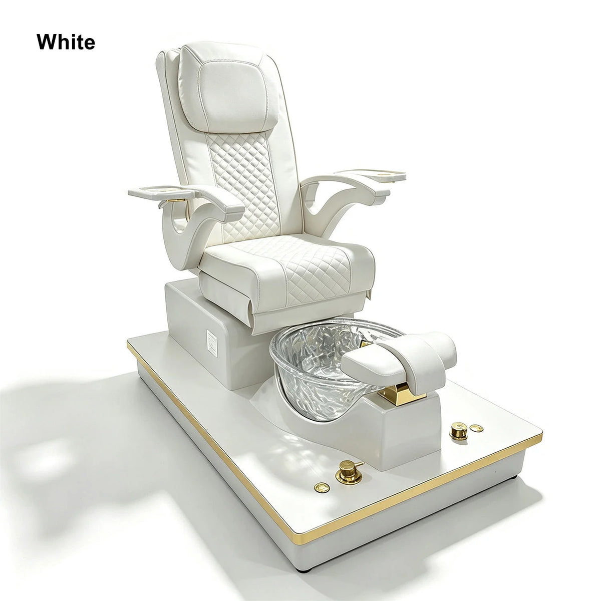 High-Back Pedicure Spa Chair with Foot Basin