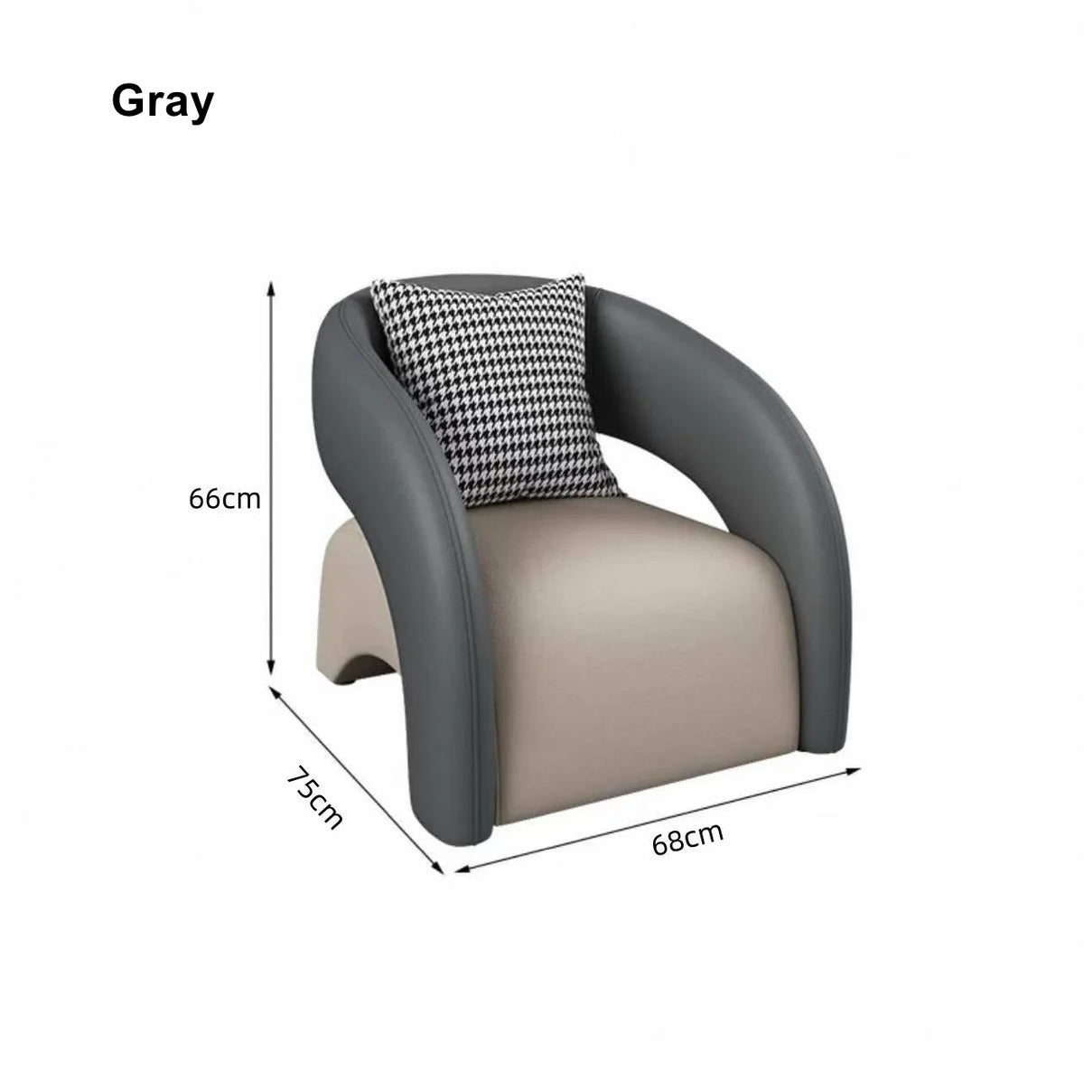 Two-Tone Reception Lounge Chair with Wraparound Backrest