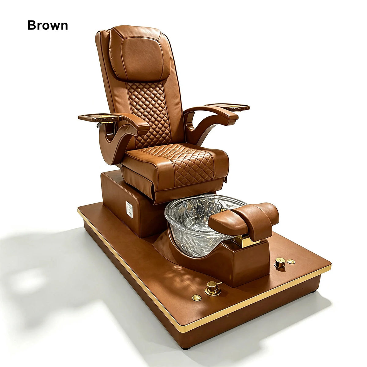 High-Back Pedicure Spa Chair with Foot Basin