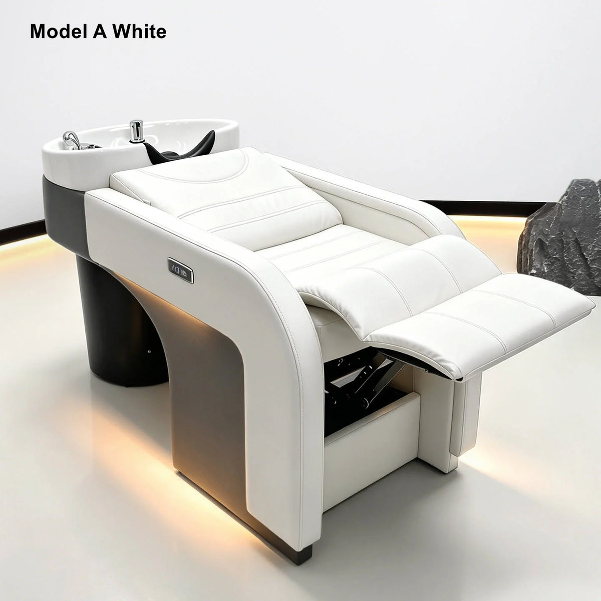 Reclining Salon Shampoo Chair with Integrated Basin