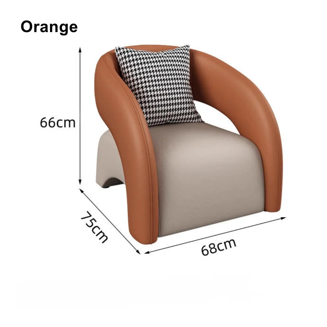 Two-Tone Reception Lounge Chair with Wraparound Backrest