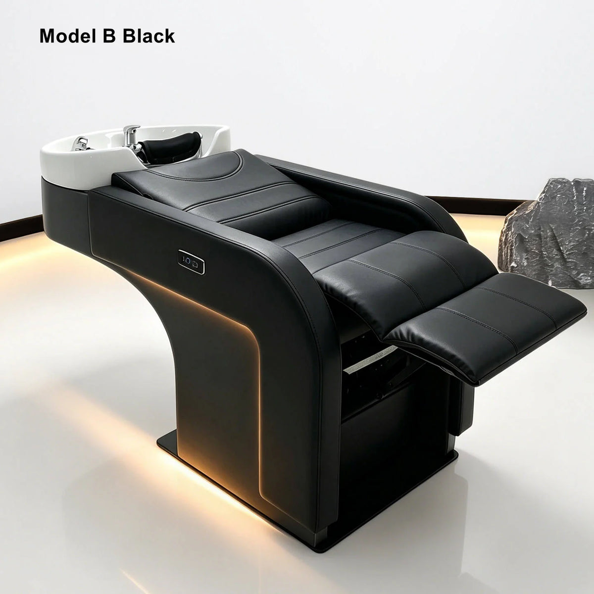 Reclining Salon Shampoo Chair with Integrated Basin