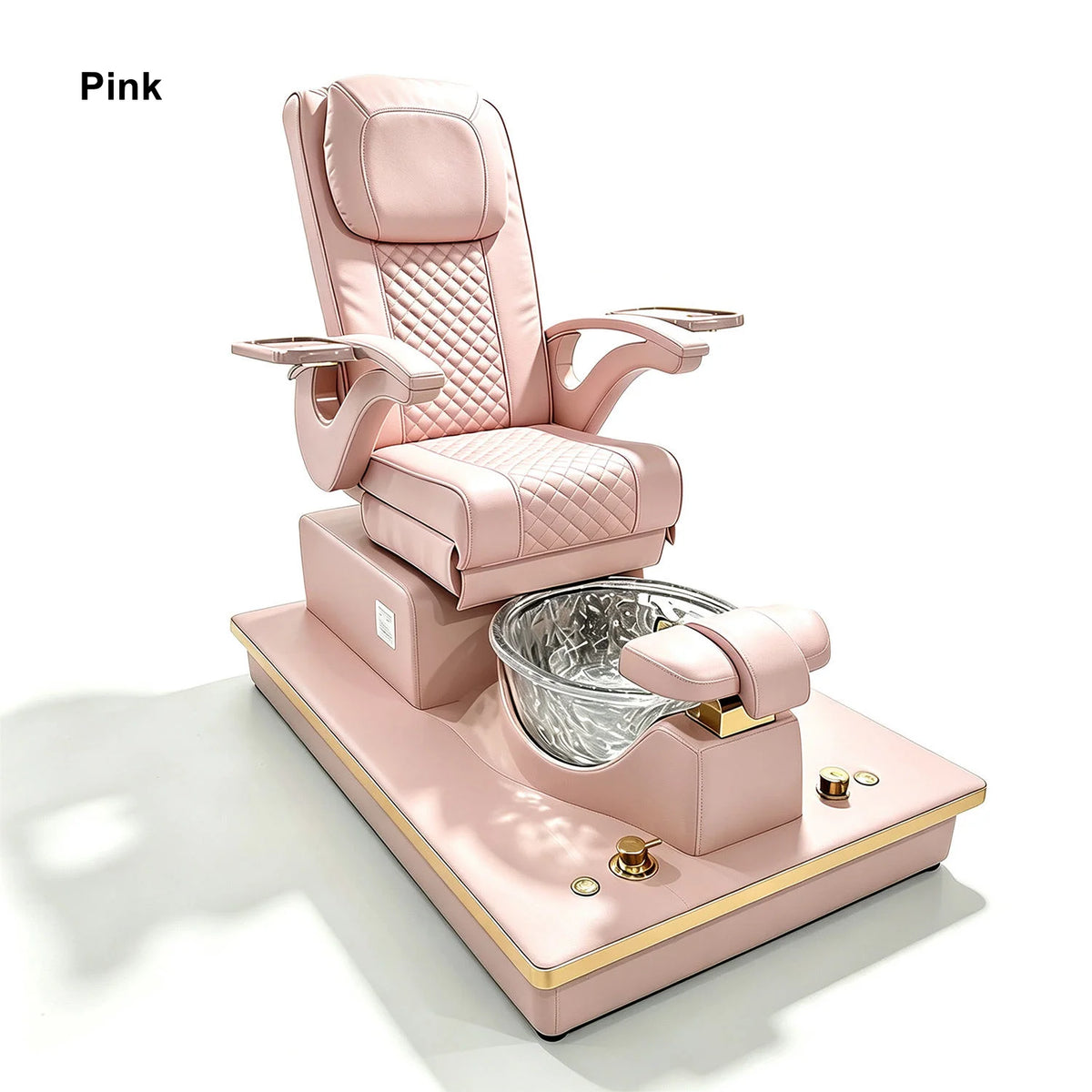 High-Back Pedicure Spa Chair with Foot Basin