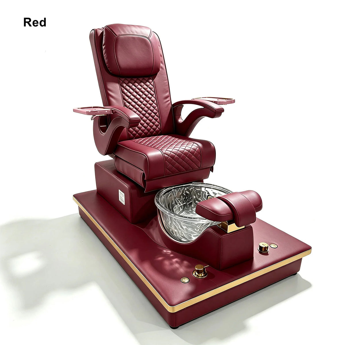 High-Back Pedicure Spa Chair with Foot Basin